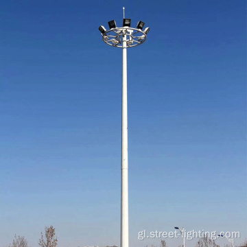 Pole de iluminación de alto mastro dirixido para o campo de fútbol